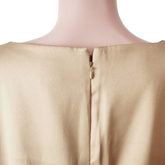 WORTHINGTON Creamy Light Gold 2 Piece Dress & Long Blazer / Coat Set Size: 18 - Picture 8 of 16